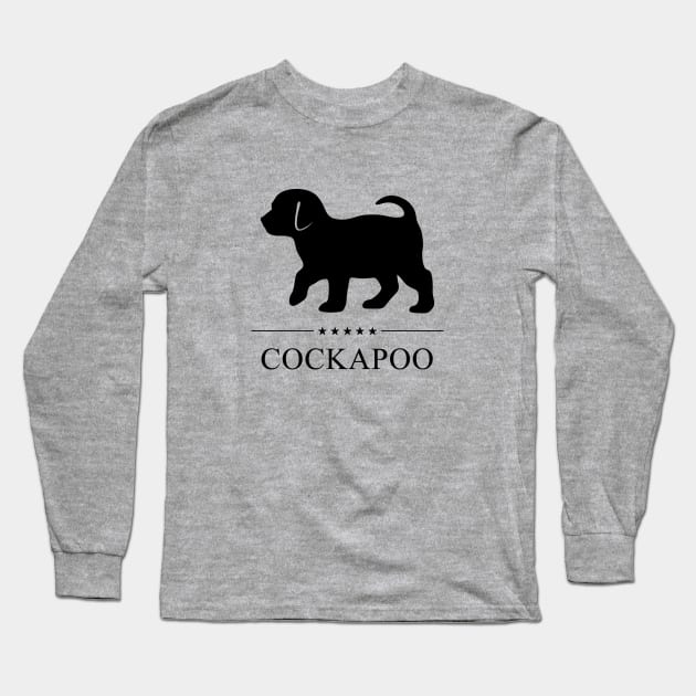 Cockapoo Black Silhouette Long Sleeve T-Shirt by millersye